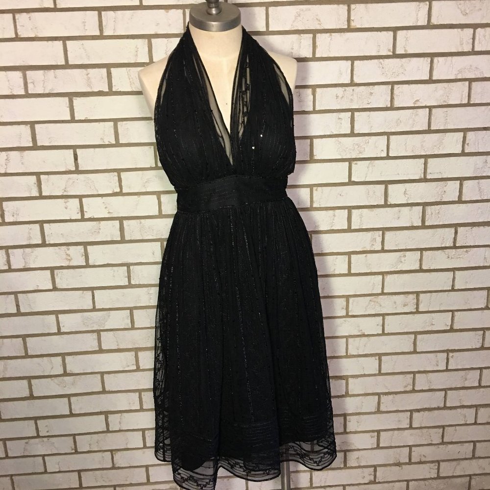 Maggy London | Black Halter Cocktail Dress Sz 10